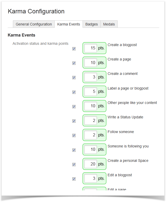 Awards for Confluence (previously Karma) > User Guide Release 1.0 > Karma_Events_Configuration.PNG